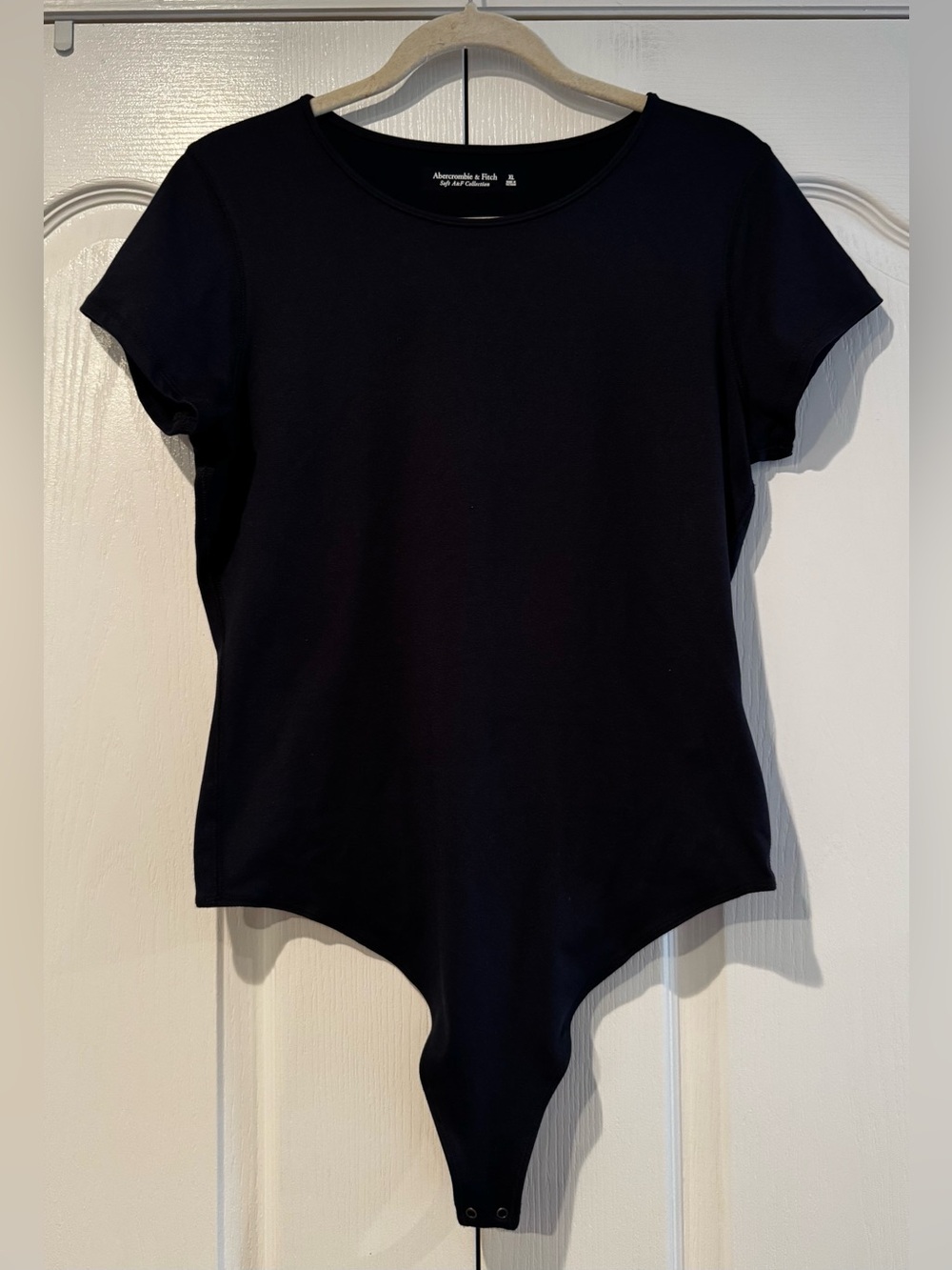 Abercrombie & Fitch Soft A&F Collection Black Short-Sleeve Bodysuit - Size XL